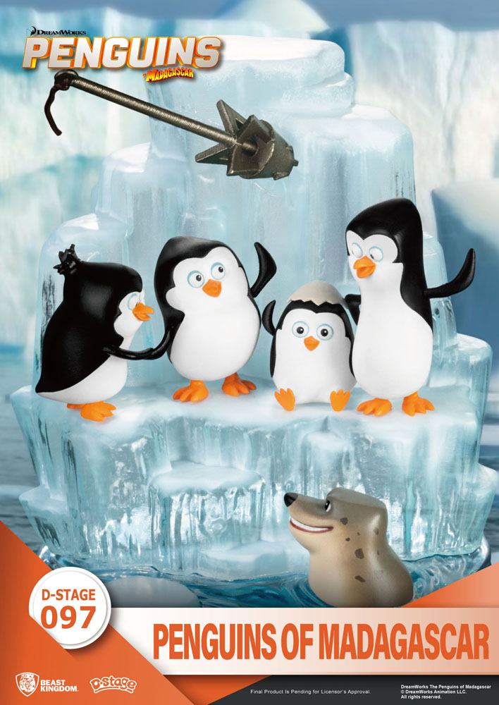 Penguins of Madagascar D-Stage PVC Diorama Skipper, Kowalski, Private & Rico 14 cm 4711203444442