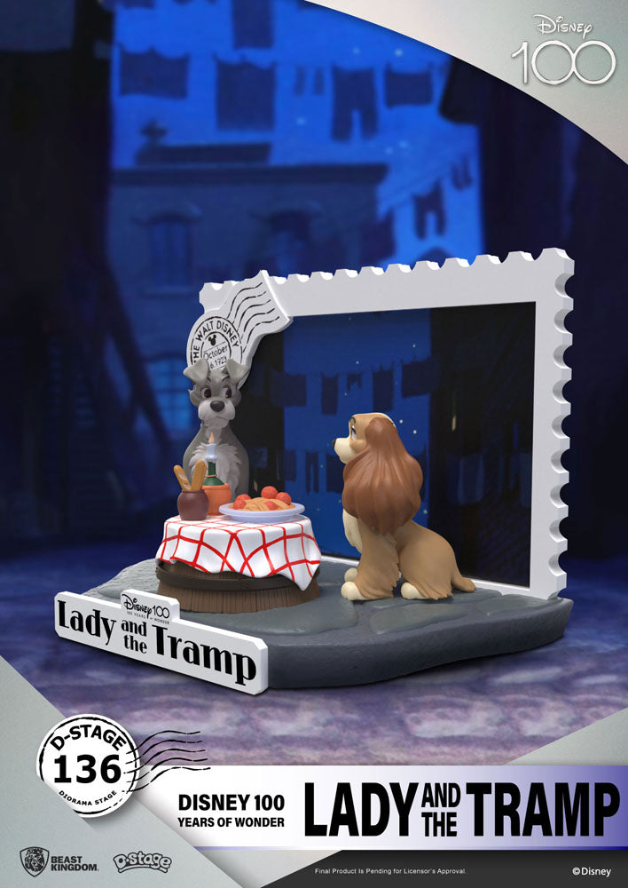 Disney 100th Anniversary D-Stage PVC Diorama Lady And The Tramp 12 cm 4711203453949