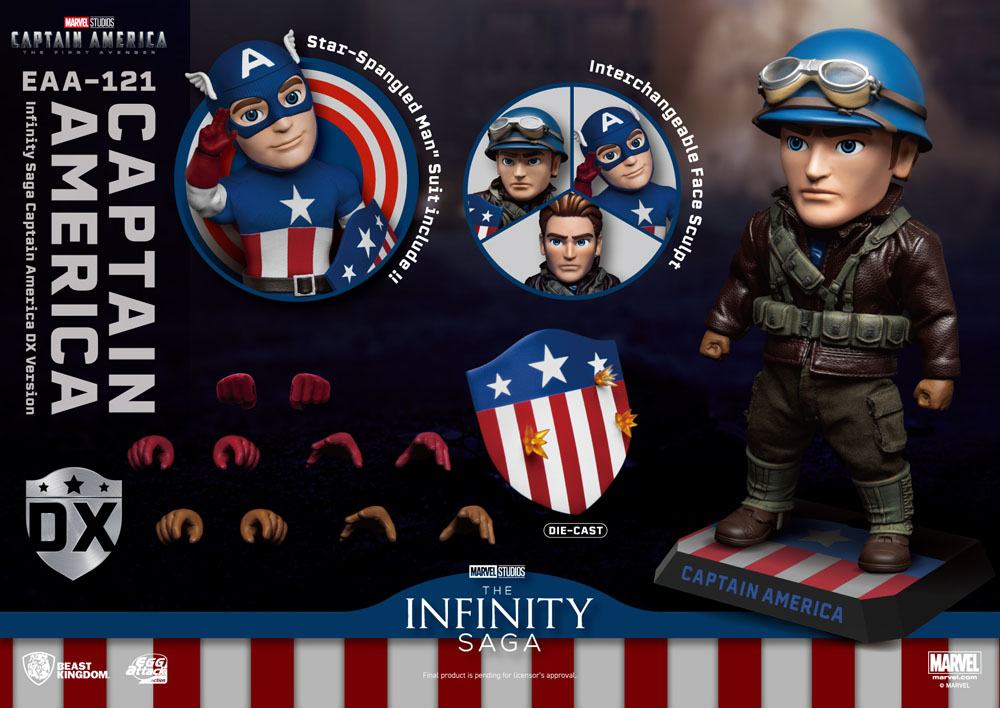 Captain America: The First Avenger Egg Attack Action Action Figure Captain America DX Version 17 cm 4711061151148