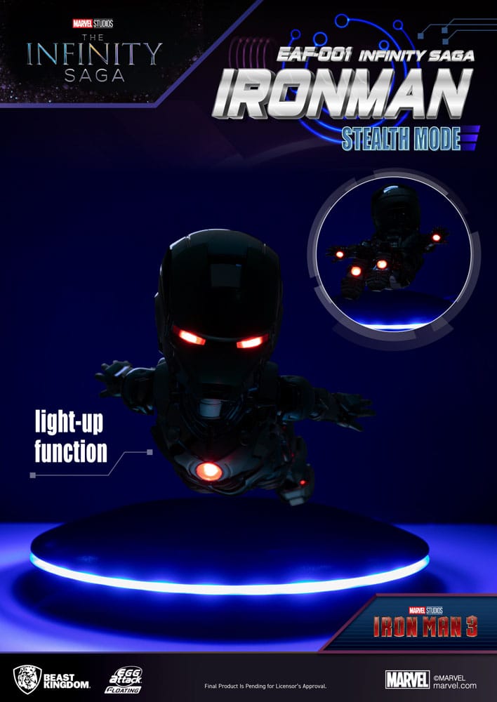 Marvel Egg Attack Floating Figure The Infinity Saga Ironman Stealth Mode 16 cm 4711385242171