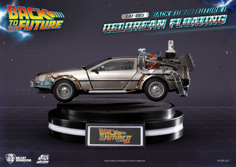 Back to the Future Egg Attack Floating Statue Back to the Future II DeLorean Standard Version 20 cm 4711385243109