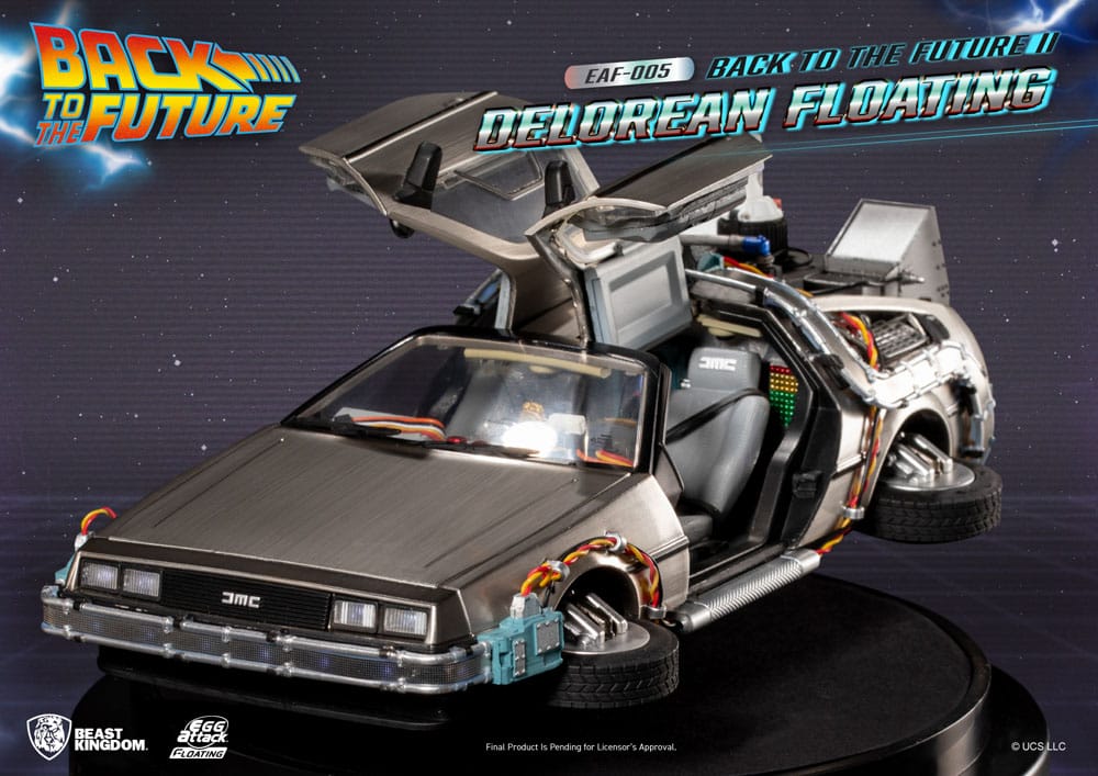 Back to the Future Egg Attack Floating Statue Back to the Future II DeLorean Standard Version 20 cm 4711385243109