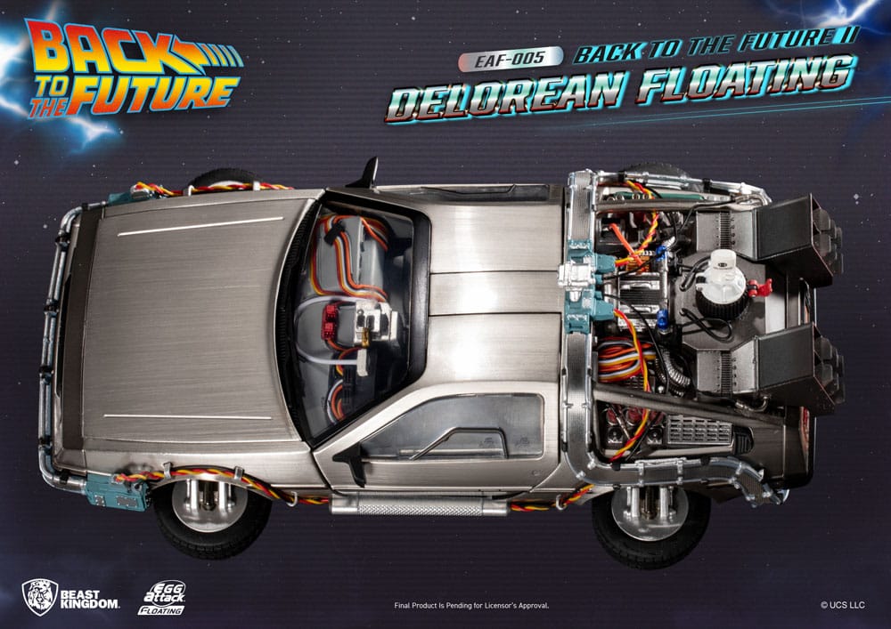 Back to the Future Egg Attack Floating Statue Back to the Future II DeLorean Standard Version 20 cm 4711385243109