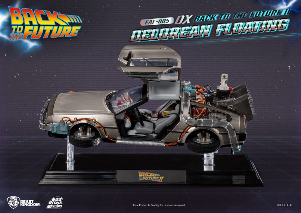 Back to the Future Egg Attack Floating Statue Back to the Future II DeLorean Deluxe Version heo EU Exclusive 20 cm 4711385243116