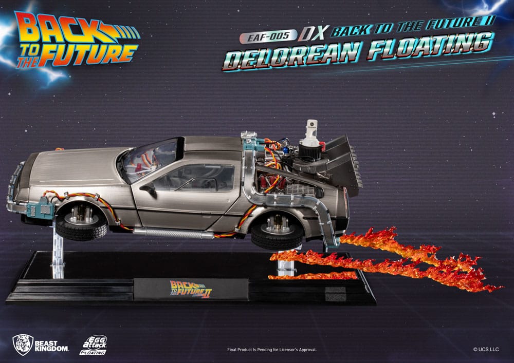 Back to the Future Egg Attack Floating Statue Back to the Future II DeLorean Deluxe Version heo EU Exclusive 20 cm 4711385243116