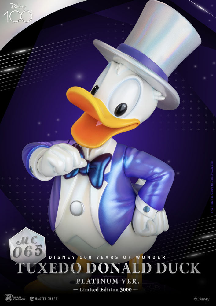 Disney 100th Master Craft Statue Tuxedo Donald Duck (Platinum Ver.) 4711203454946