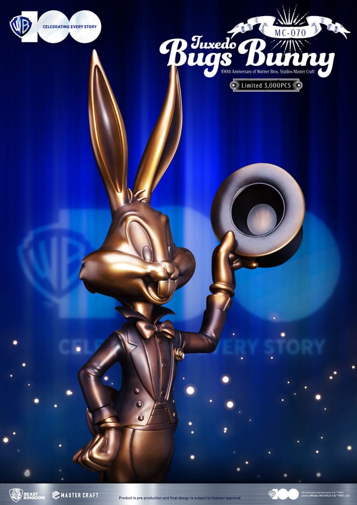 Looney Tunes 100th anniversary of Warner Bros. Studios Master Craft Statue Bugs Bunny 46 cm 4711203456278