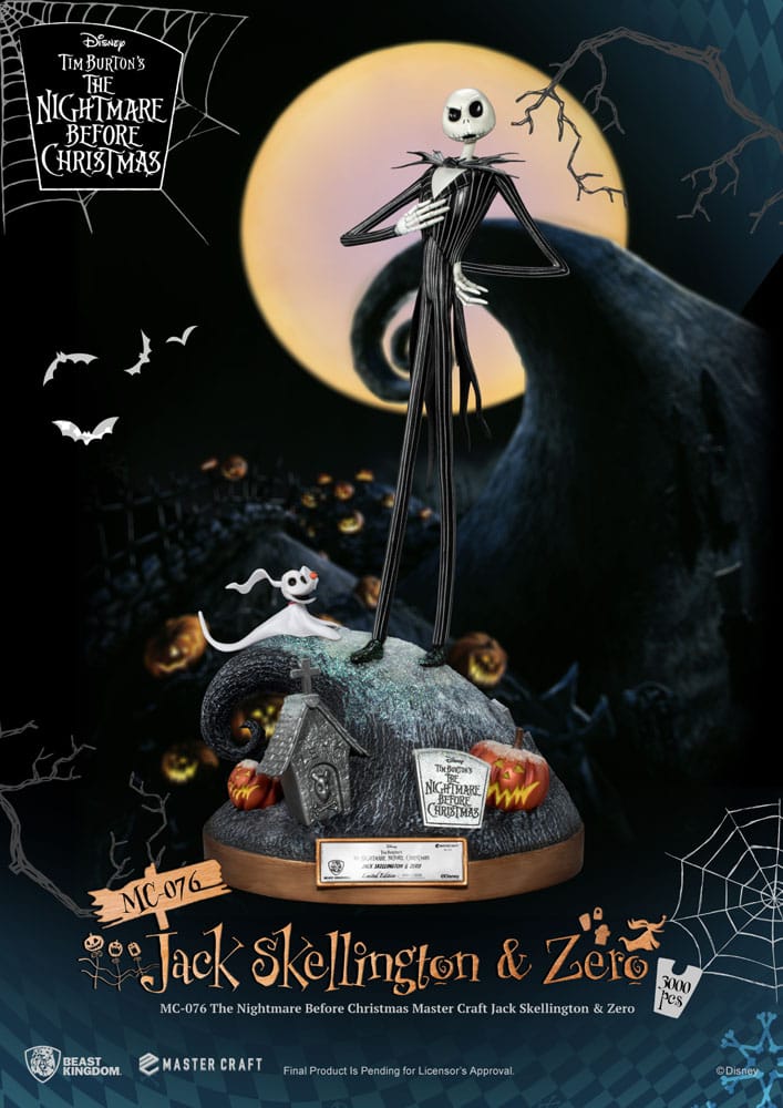 Nightmare before Christmas Master Craft Statue Jack Skellington & Zero 39 cm 4711385243543