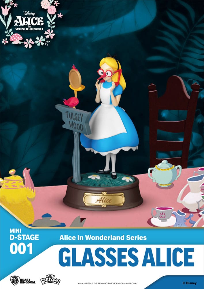 Alice in Wonderland Mini Diorama Stage PVC Statue Glasses Alice 10 cm 4711203446866