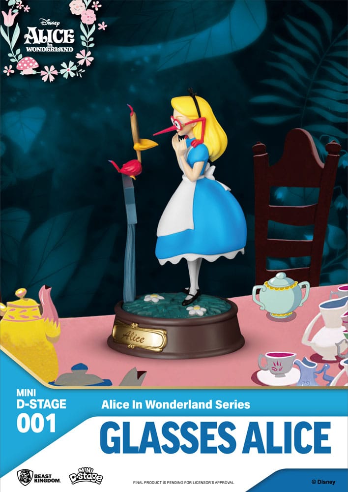 Alice in Wonderland Mini Diorama Stage PVC Statue Glasses Alice 10 cm 4711203446866