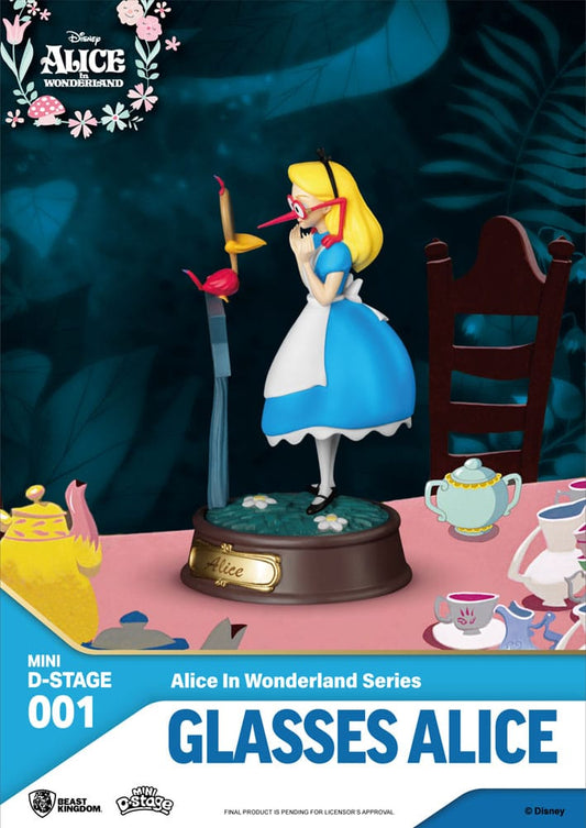 Alice in Wonderland Mini Diorama Stage PVC Statue Glasses Alice 10 cm 4711203446866