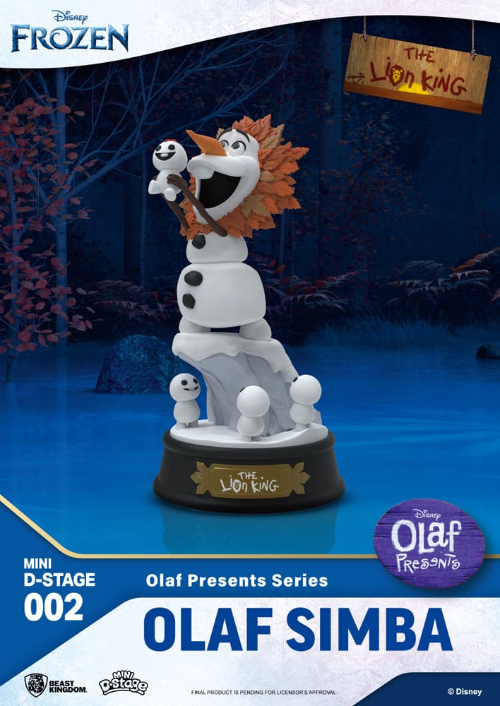 Frozen Mini Diorama Stage PVC Statue Olaf Presents Olaf Simba 12 cm 4711203451709