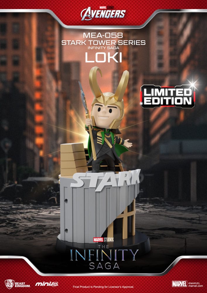 Marvel Mini Egg Attack Figures The Infinity Saga Stark Tower series Loki 12 cm 4711203459477