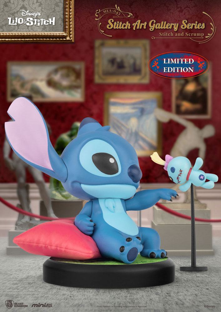 Lilo & Stitch Mini Egg Attack Figure Stitch Art Gallery Series Stitch and Scrum 8 cm 4711203452706