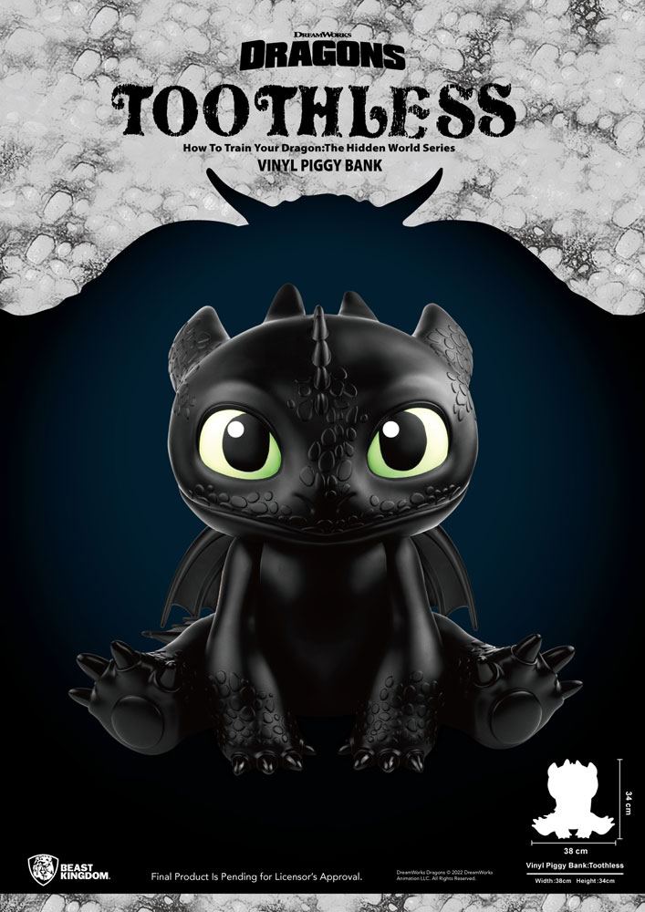 How To Train Your Dragon Piggy Vinyl Bank Toothless 30 cm 4711203446774