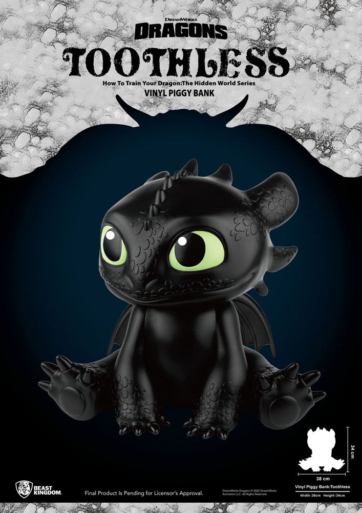 How To Train Your Dragon Piggy Vinyl Bank Toothless 30 cm 4711203446774