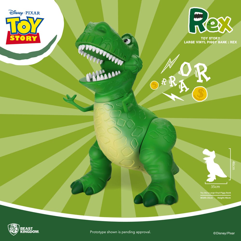 Toy Story Piggy Vinyl Bank Rex 46 cm 4710586075571