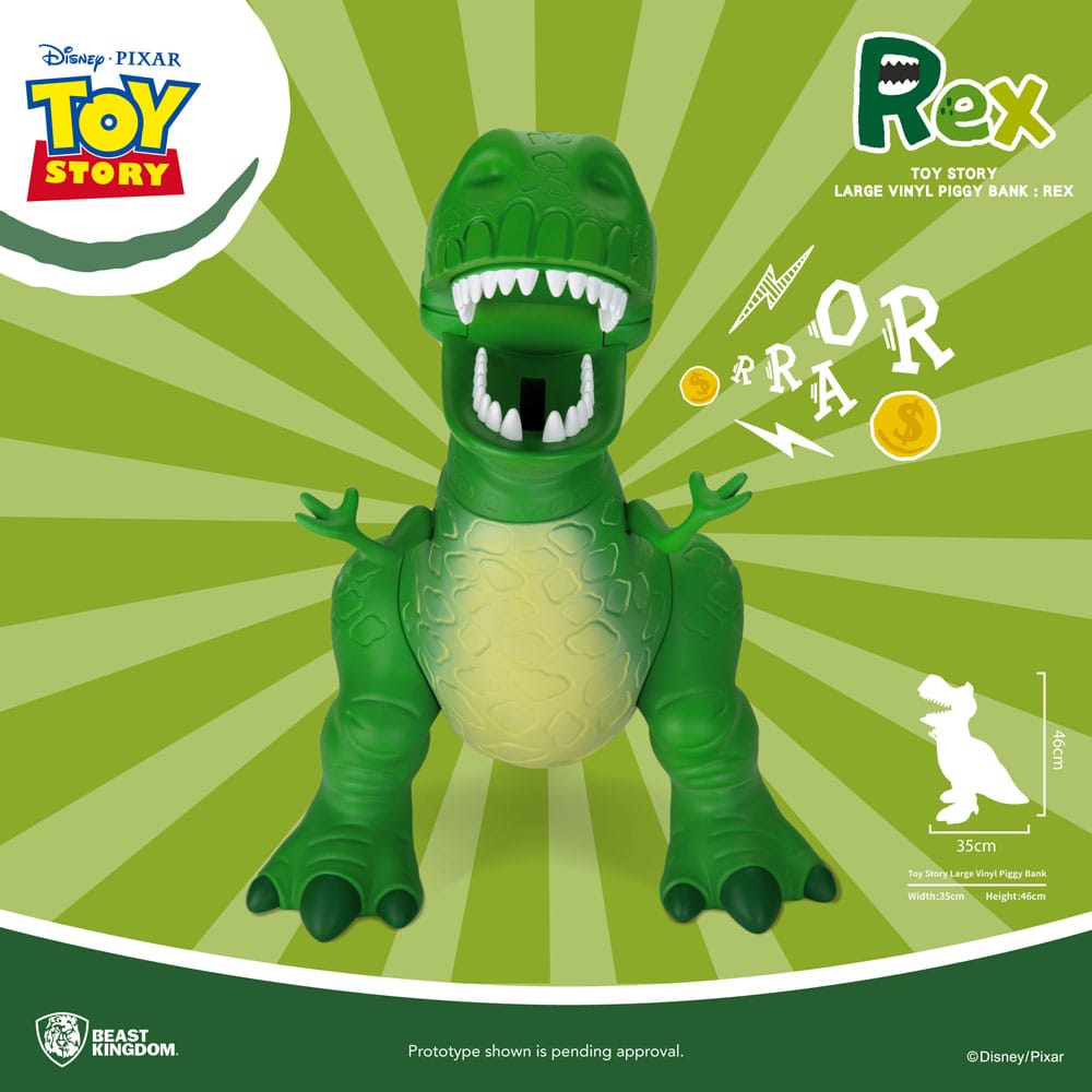 Toy Story Piggy Vinyl Bank Rex 46 cm 4710586075571