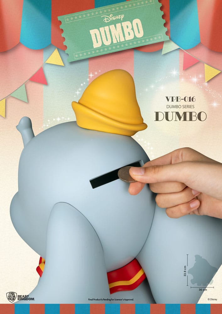 Disney Piggy Vinyl Bank Functional Dumbo 34 cm 4711385242331