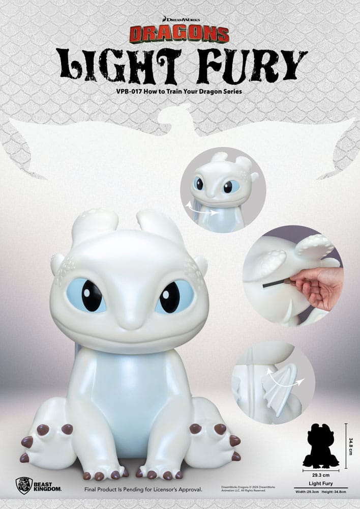 How to Train Your Dragon Funktional Figure Vinyl Light Fury 35 cm 4711385242348