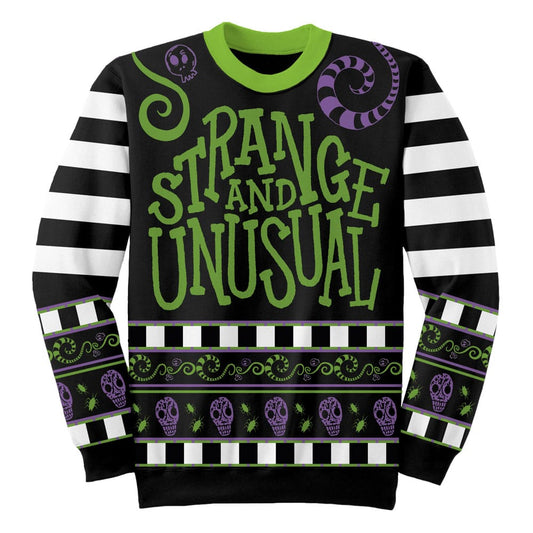 Beetlejuice Sweatshirt Christmas Jumper Showtime Strange and Unusual Size L 5056688594640