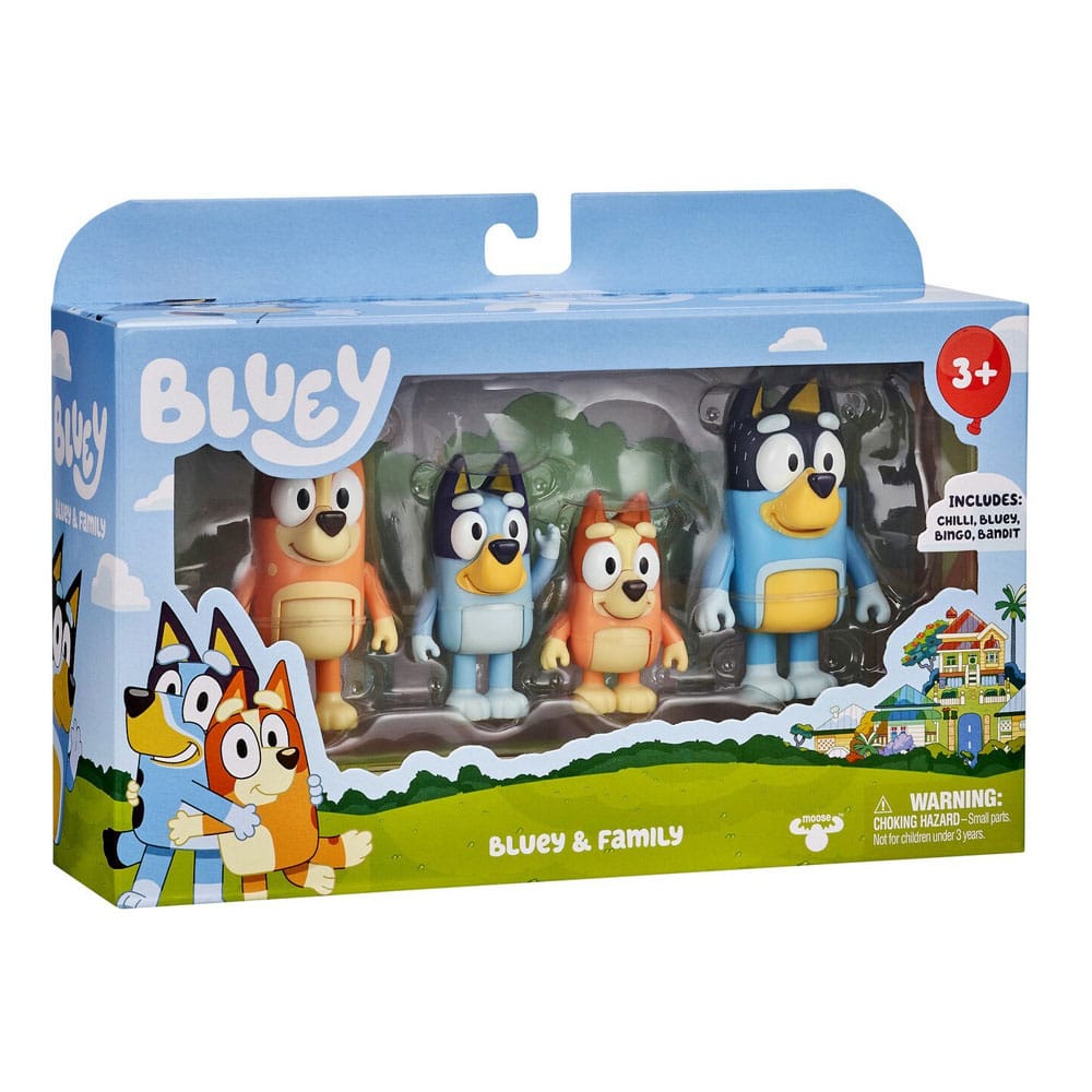 Bluey Action Figures 4-Pack 0630996130094