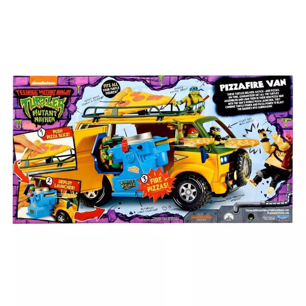 Teenage Mutant Ninja Turtles: Mutant Mayhem Vehicle Pizzafire Van 20 cm 0043377834687