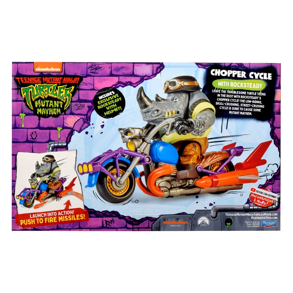 Teenage Mutant Ninja Turtles Action Figure Chopper mit Rocksteady 0043377834472