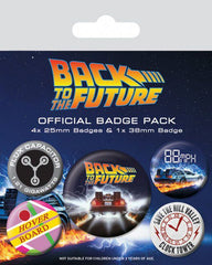 Back to the Future Pin-Back Buttons 5-Pack DeLorean 5050293805597