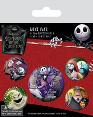 Nightmare Before Christmas Pin-Back Buttons 5-Pack Characters 5050293805856