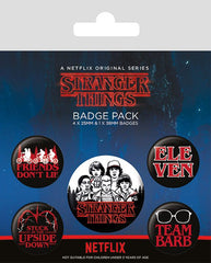 Stranger Things Pin-Back Buttons 5-Pack Characters 5050293806563