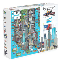 8-Bit Pixel Puzzle New York Level 3 1000 Pieces 5060459743502