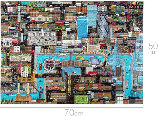 8-Bit Pixel Puzzle London Level 3 1000 Pieces 5060459743472