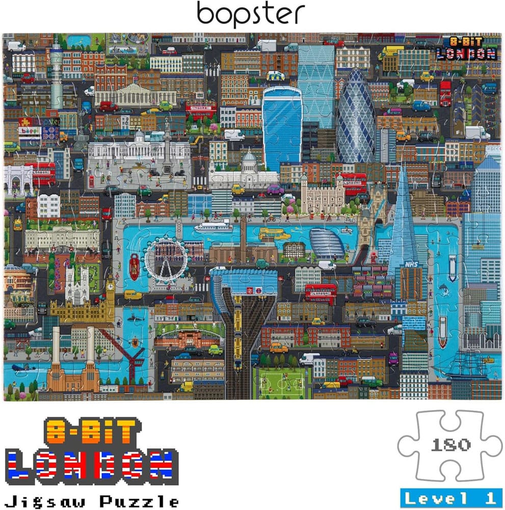 8-Bit Pixel Puzzle London Level 1 180 Pieces 5060459743496