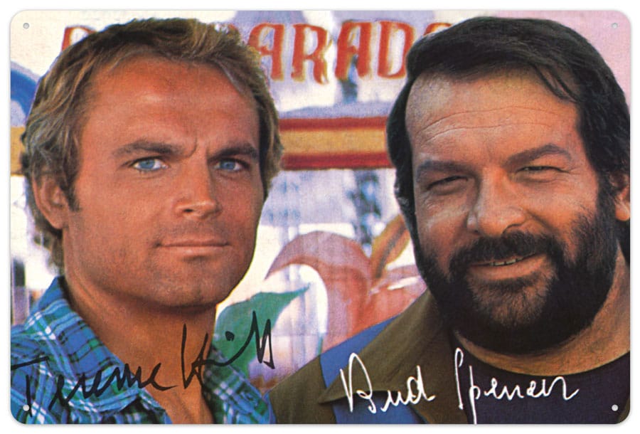 Bud Spencer & Terence Hill Tin Sign Autogramm 20 x 30 cm 4250778167580