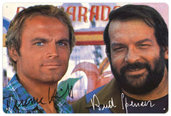 Bud Spencer & Terence Hill Tin Sign Autogramm 20 x 30 cm 4250778167580