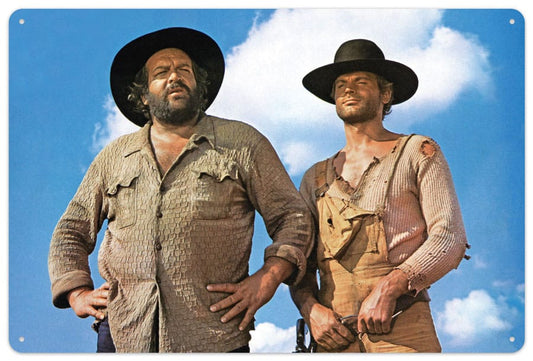 Bud Spencer & Terence Hill Tin Sign Blue Sky 20 x 30 cm 4250778167627