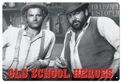 Bud Spencer & Terence Hill Tin Sign Old School Heroes 20 x 30 cm 4250778143799