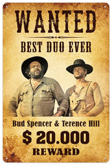 Bud Spencer & Terence Hill Tin Sign Wanted 20 x 30 cm 4250778167672