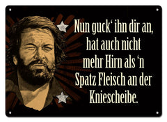 Bud Spencer Tin Sign Nun guck' ihn dir an,... 10 x 15 cm 4250778167757