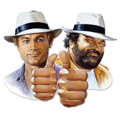 Bud Spencer & Terence Hill 3D Tin Sign Hill + Spencer 45 x 45 cm 4250778167849