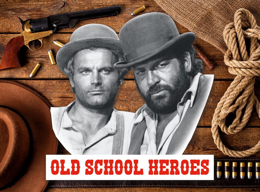 Bud Spencer & Terence Hill 3D Tin Sign Old School Heroes 45 x 45 cm 4250778143843