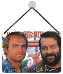 Bud Spencer & Terence Hill Tin Sign Autogramm 16,5 x 11,5 cm 4250778167528