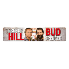 Bud Spencer & Terence Hill Tin Sign Autogramm 46 x 10 cm 4250778167436