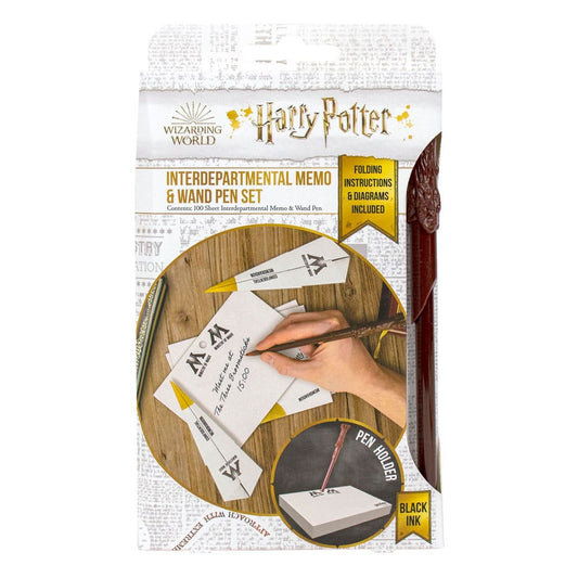 Harry Potter Interdepartmental Memo with Wand Pen Set Hogwarts 5060718148352