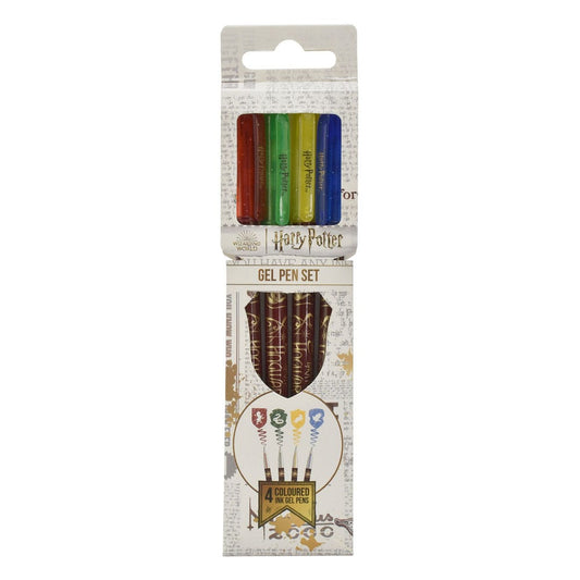 Harry Potter Gel Pens 4-Pack Colourful Crest 5056563712640