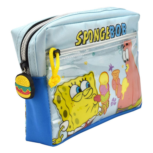 SpongeBob SquarePants Multi Pocket Pencil Case Icons 5056563712237