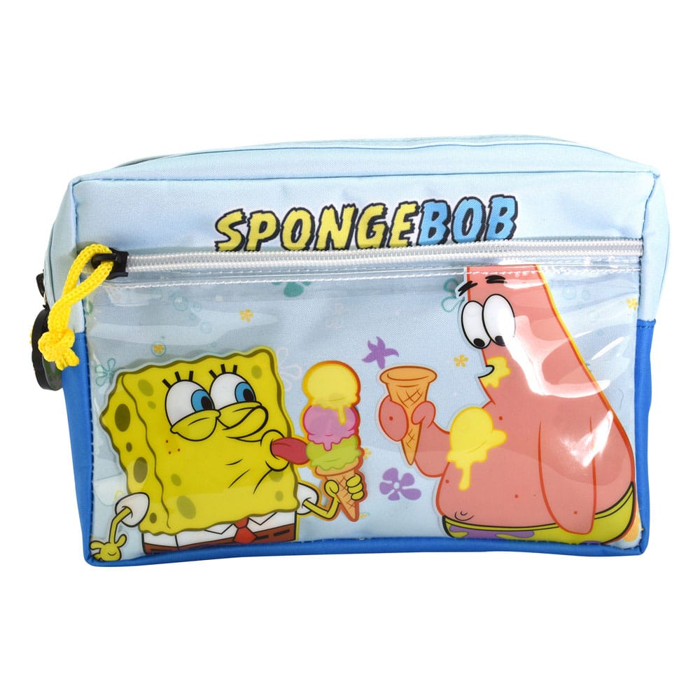 SpongeBob SquarePants Multi Pocket Pencil Case Icons 5056563712237