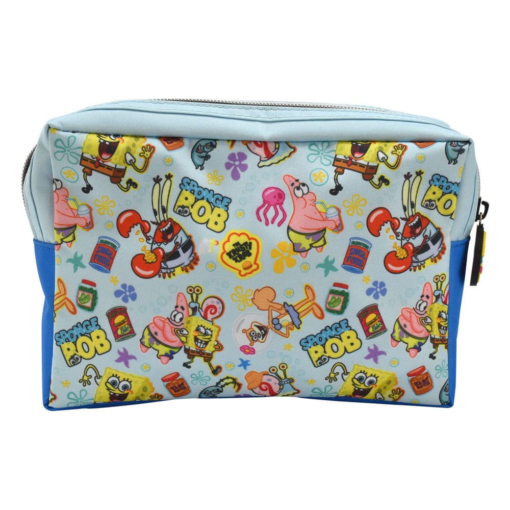 SpongeBob SquarePants Multi Pocket Pencil Case Icons 5056563712237