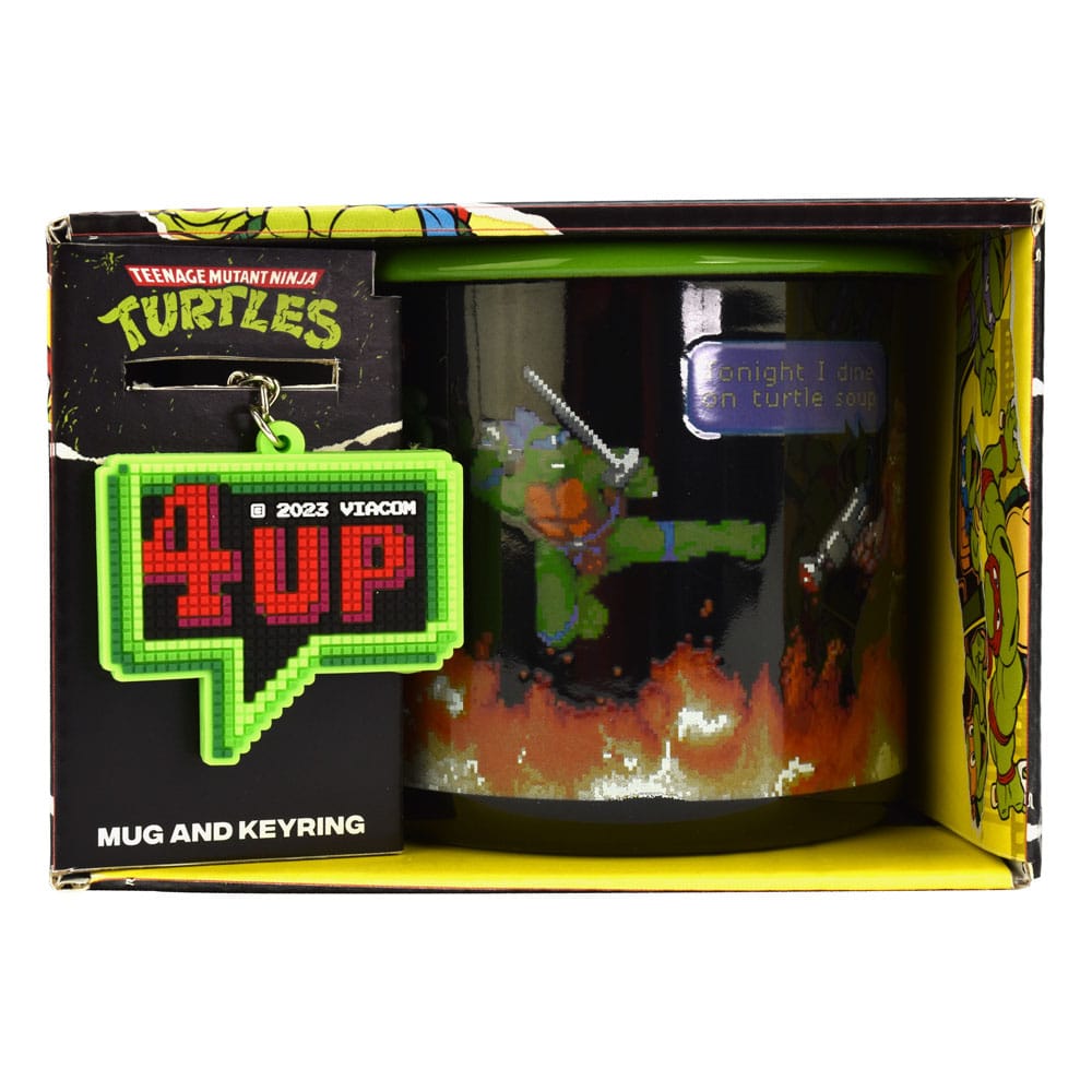 Teenage Mutant Ninja Turtles Enamel Mug and Keychain Set 5056563713845